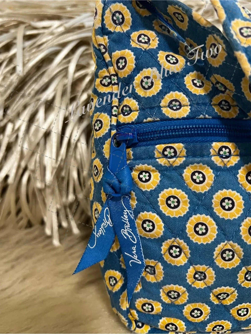 VERA BRADLEY Riviera 2008 Libby Crossbody Purse Shoulder Bag Blue Yellow Y2K
